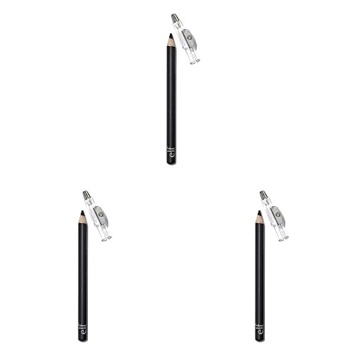 e.l.f. Satin Eyeliner Pencil with Built-In Sharpener – Pack of 3