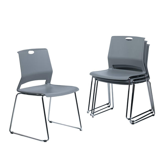 Sidanli Gray Stackable Chairs – Set of 4