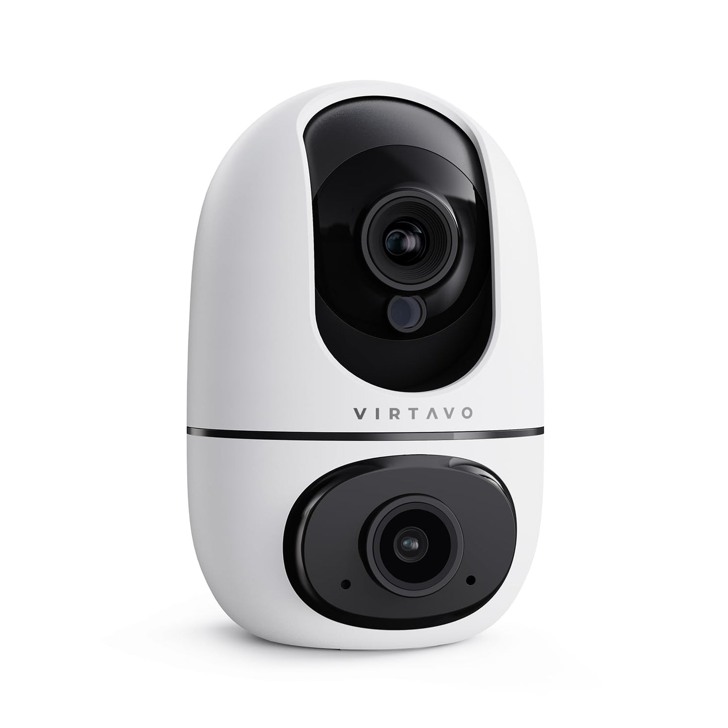 Indoor Security Camera, Dual-Lens & Split View,Motion Tracking, 2-Way Audio, Night Vision, Cloud/SD Storage