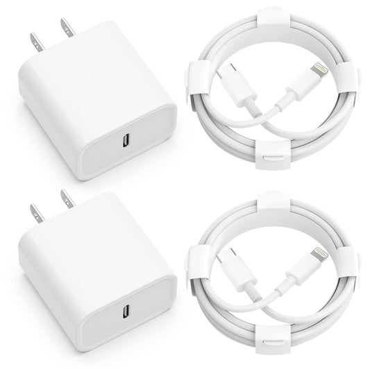 USB-C Fast Charger with Lightning Cable – 2-Pack