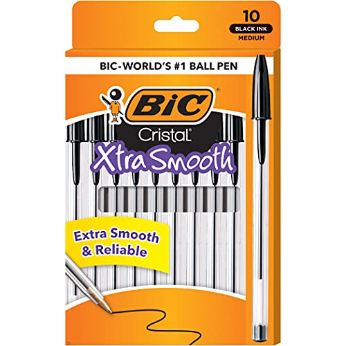BIC Cristal Xtra Smooth Ballpoint Pen, Pack of 2