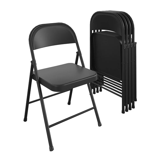 COSCO SmartFold All-Steel Folding Chair, 4-Pack