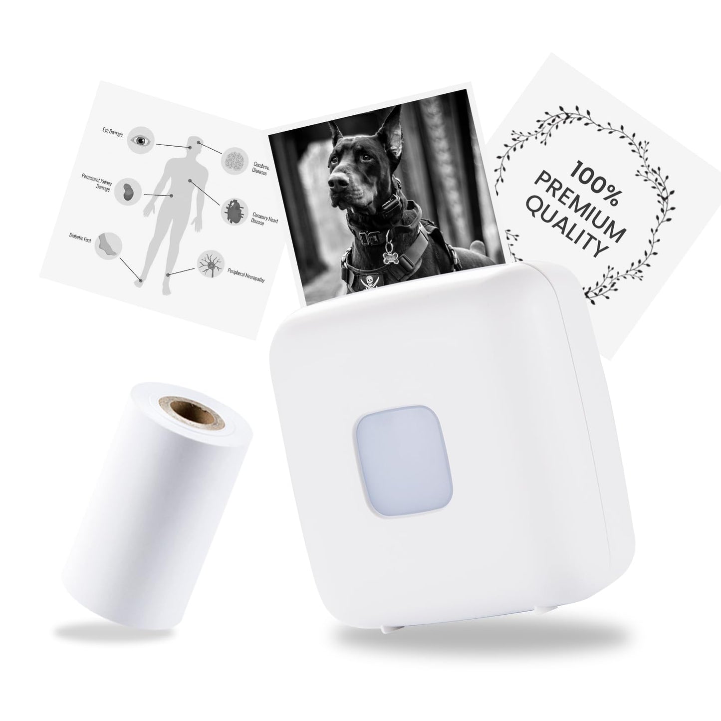 LFPERT Portable Thermal Printer TP6 - Mini Bluetooth Sticker Printer for iPhone & Android, Wireless Pocket Picture Printer for School Notes, Journal, DIY, Kids Gifts