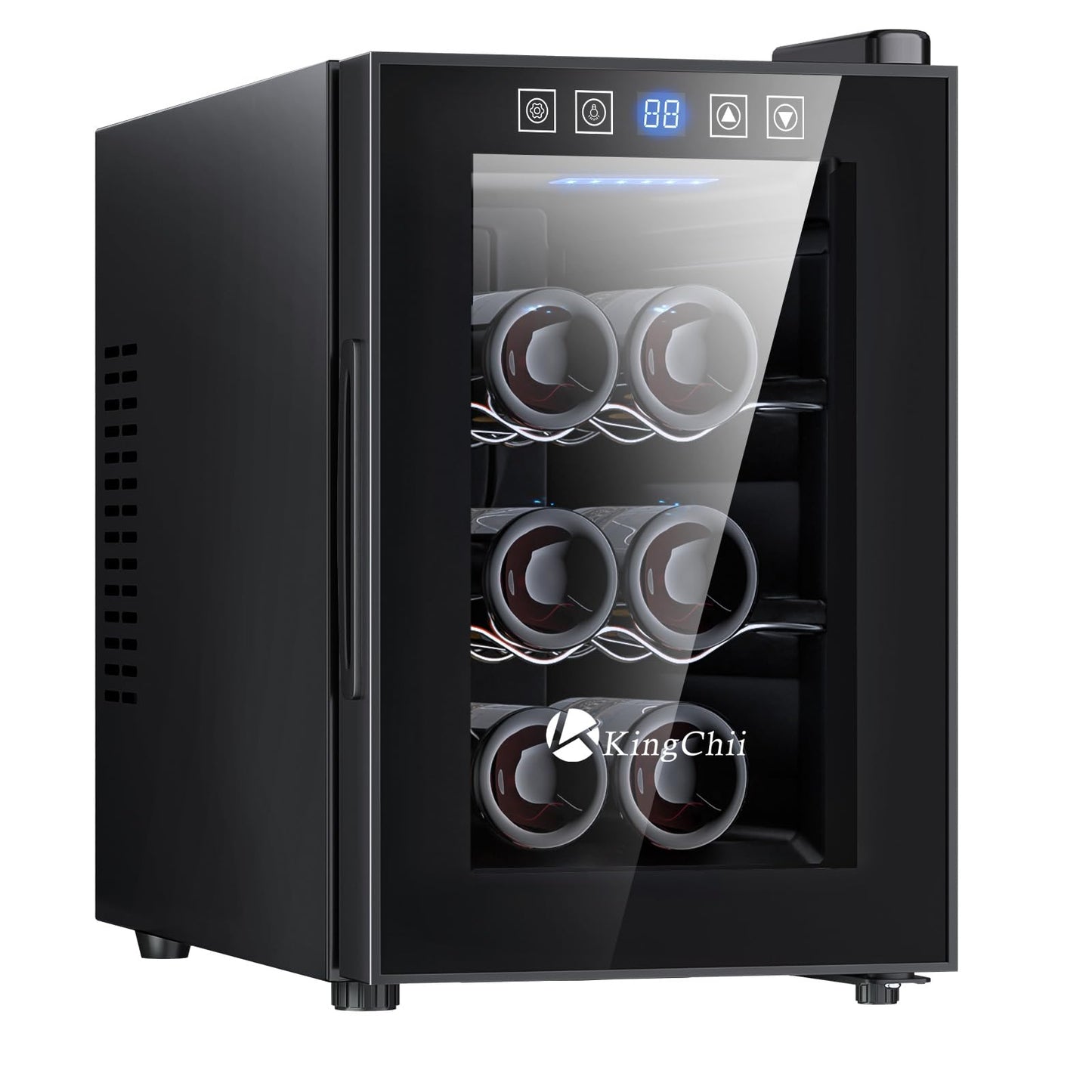 KingChii 6 Bottle Thermoelectric Wine Cooler Refrigerator