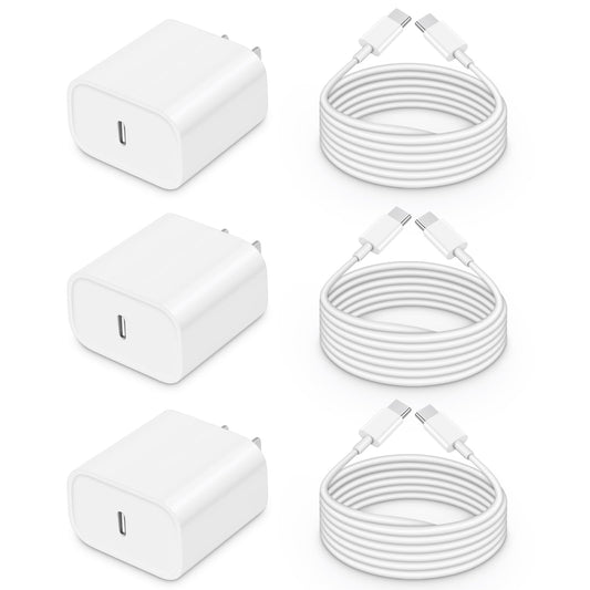 Type C Charger Fast Charging with 6FT USB C Charger Cord(3-Pack)