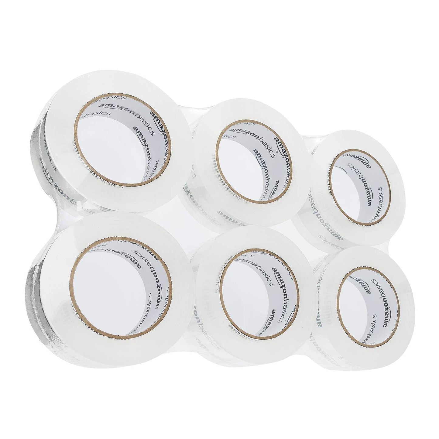 Amazon Basics Strong Plastic Adhesive Packaging Tape, 6-Pack