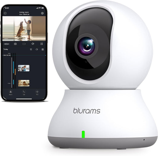 Indoor Security Camera with 360° Motion -  Night Vision & 2-Way Audio