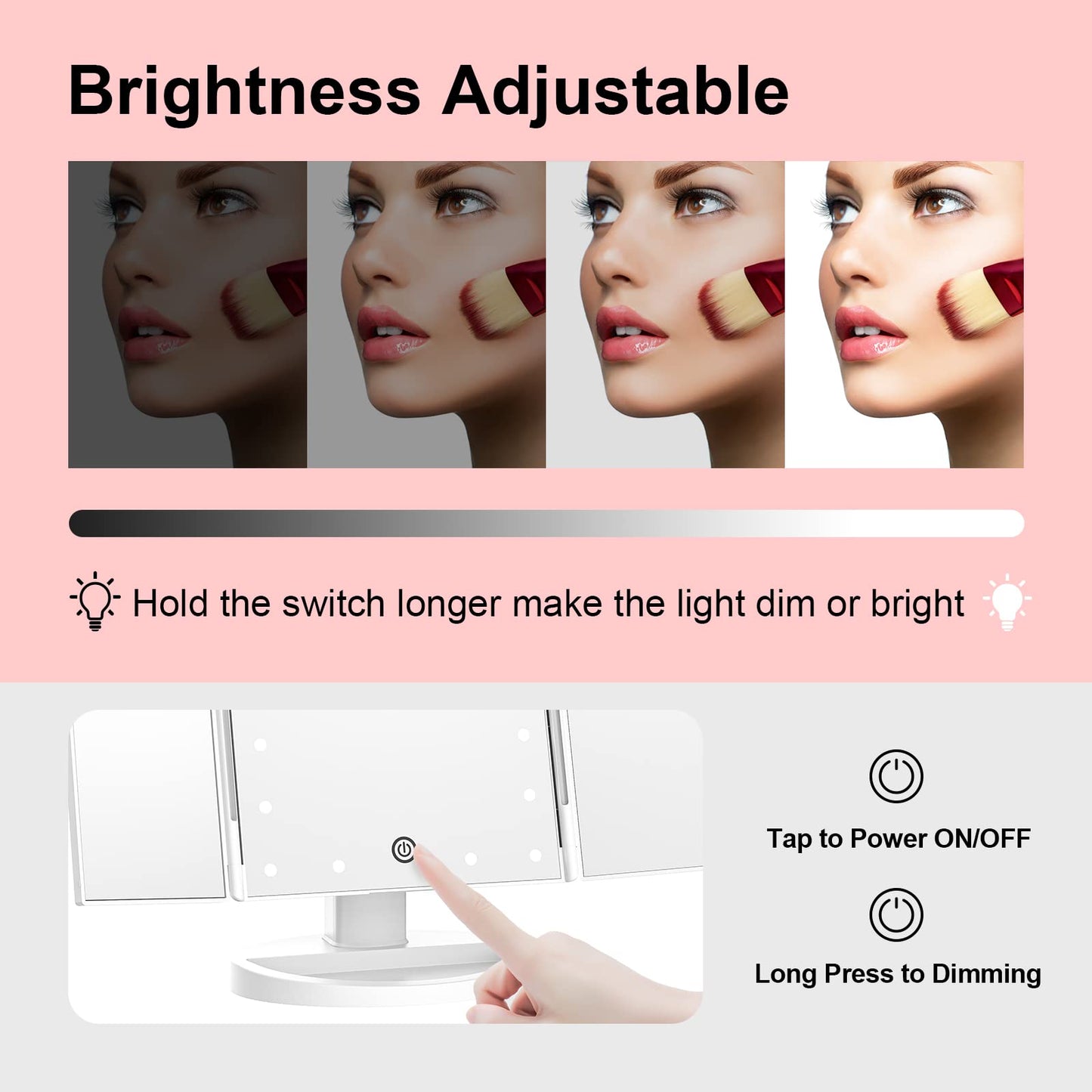 Vanity Mirror with Lights 2X 3X 10X Magnification
