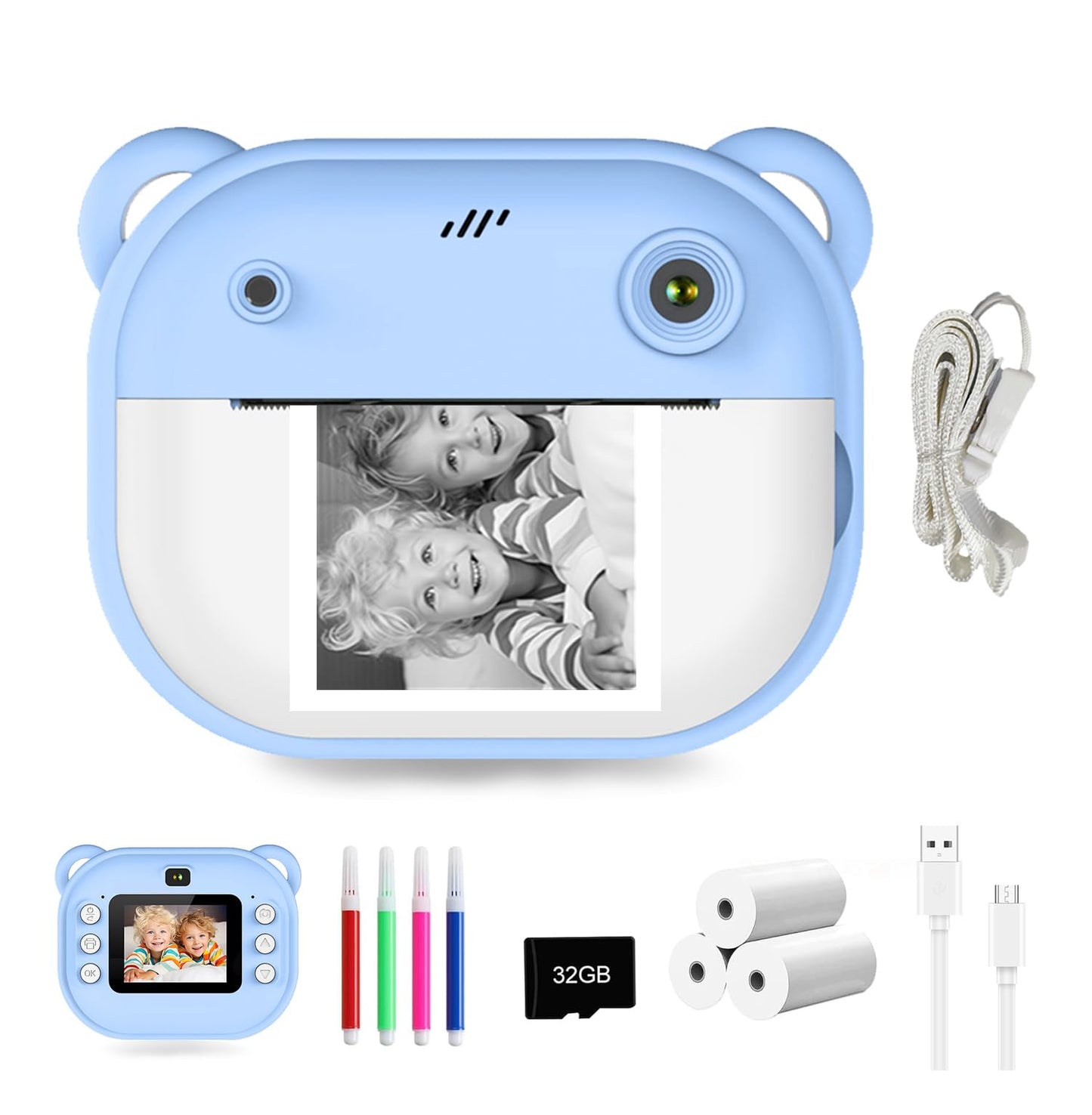 Kids Instant Print Camera - 32GB