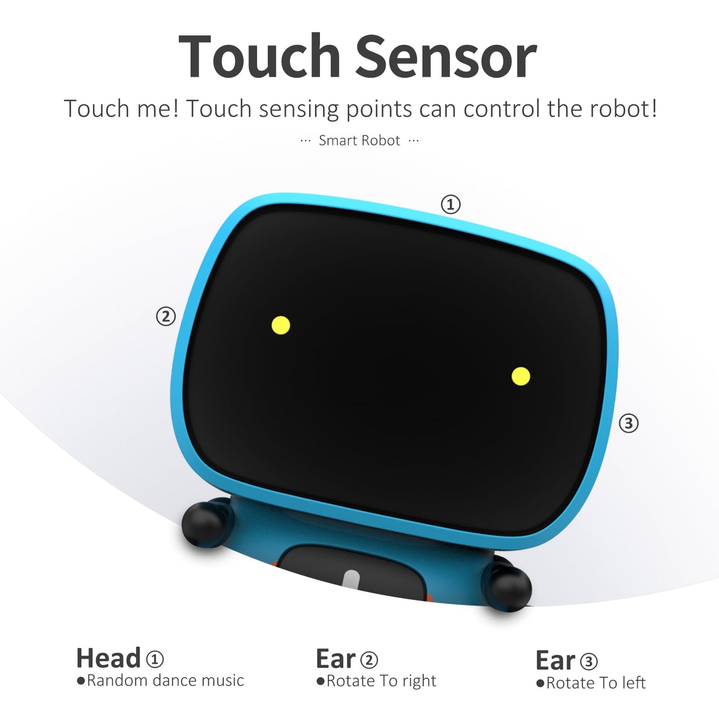 GILOBABY Kids Robot Toys, Interactive Robot Companion Smart Talking Robot with Voice Control Touch Sensor, Dancing, Singing, Recording, Repeat, Birthday Gifts for Boys Ages 3+ Years (Blue)