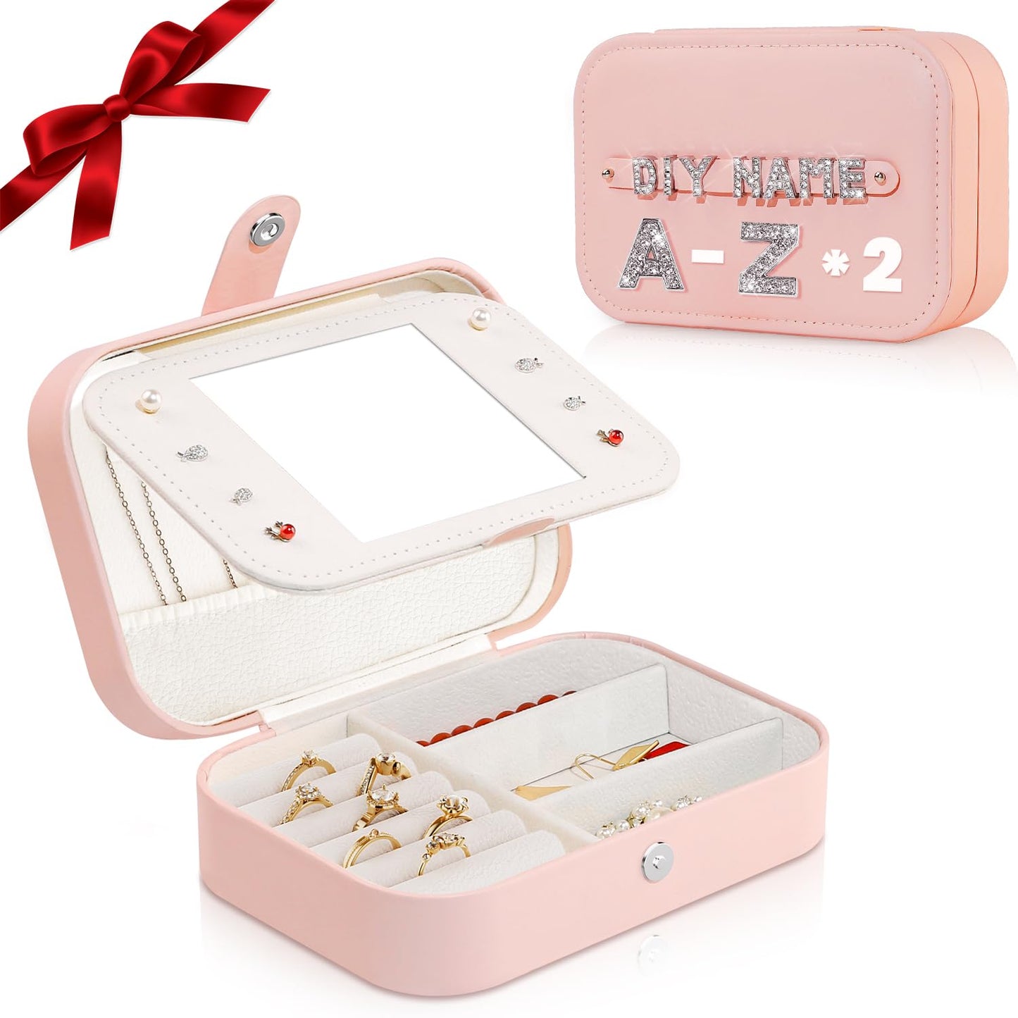 Travel Jewelry Case With Mirror