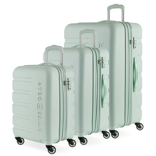 SwissGear 7366 Hardside Expandable Luggage with Spinner Wheels, Aqua, 3PC (SM/MD/LG)