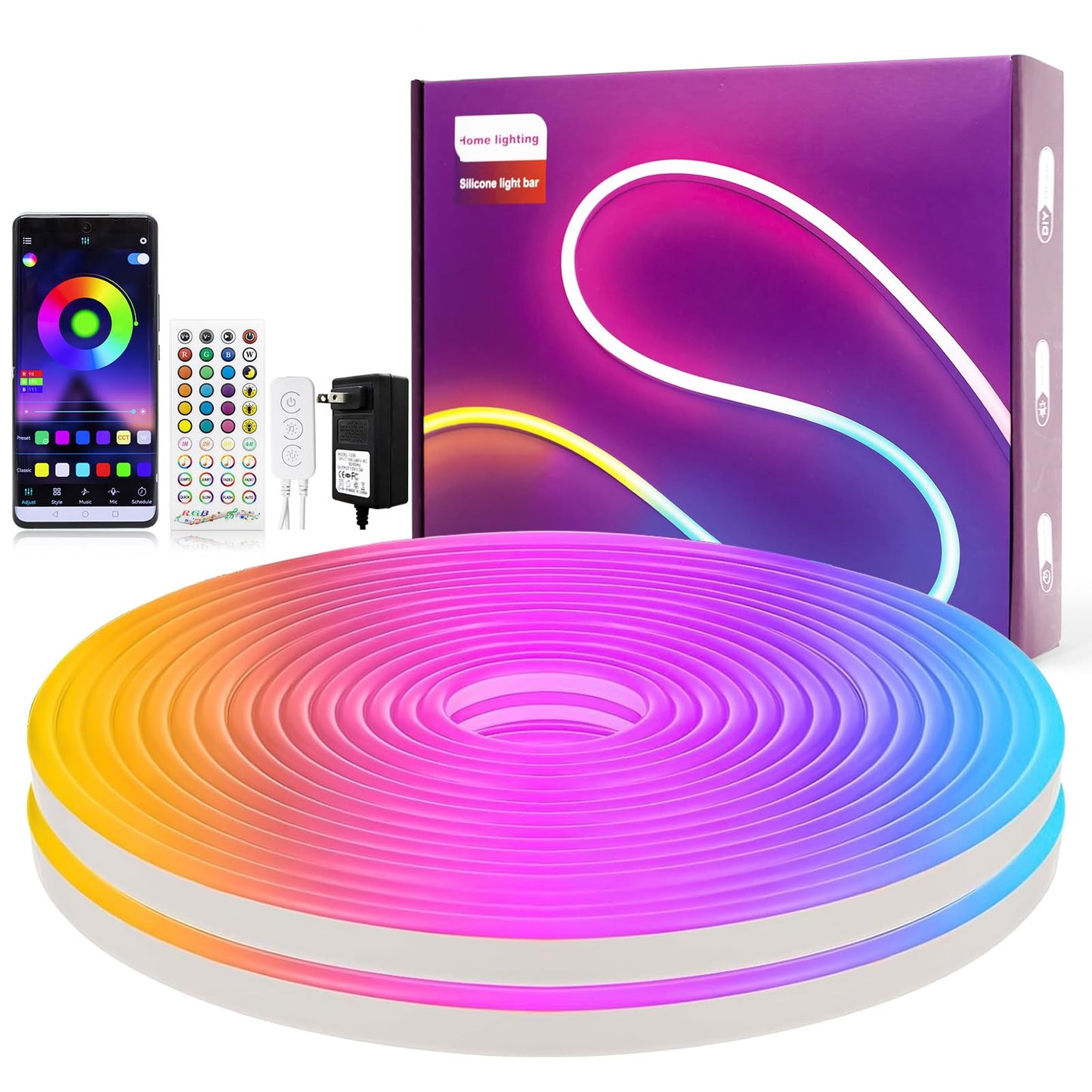 RGB LED Neon Rope Light - 16.4FT