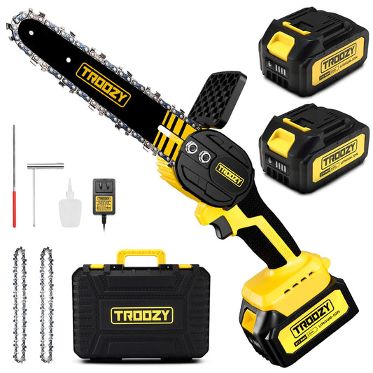 TROOZY Mini Cordless Chainsaw – 6-Inch Brushless Electric Pruner