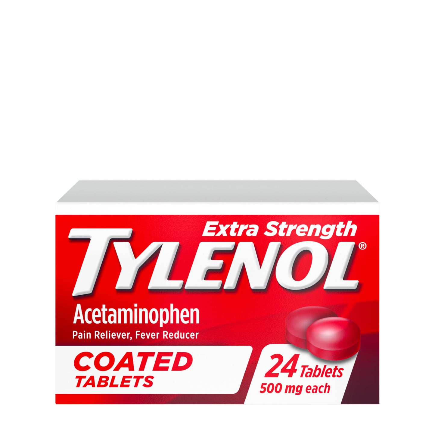 Tylenol Extra Strength Pain & Fever Reducer, 500 mg, 24 ct