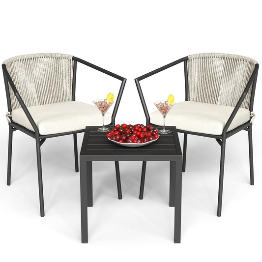 YITAHOME Wicker 3-Piece Outdoor Bistro Set