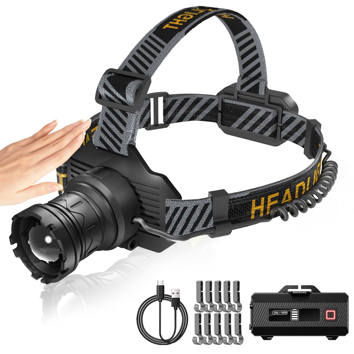 TrebleRay Rechargeable Headlamp