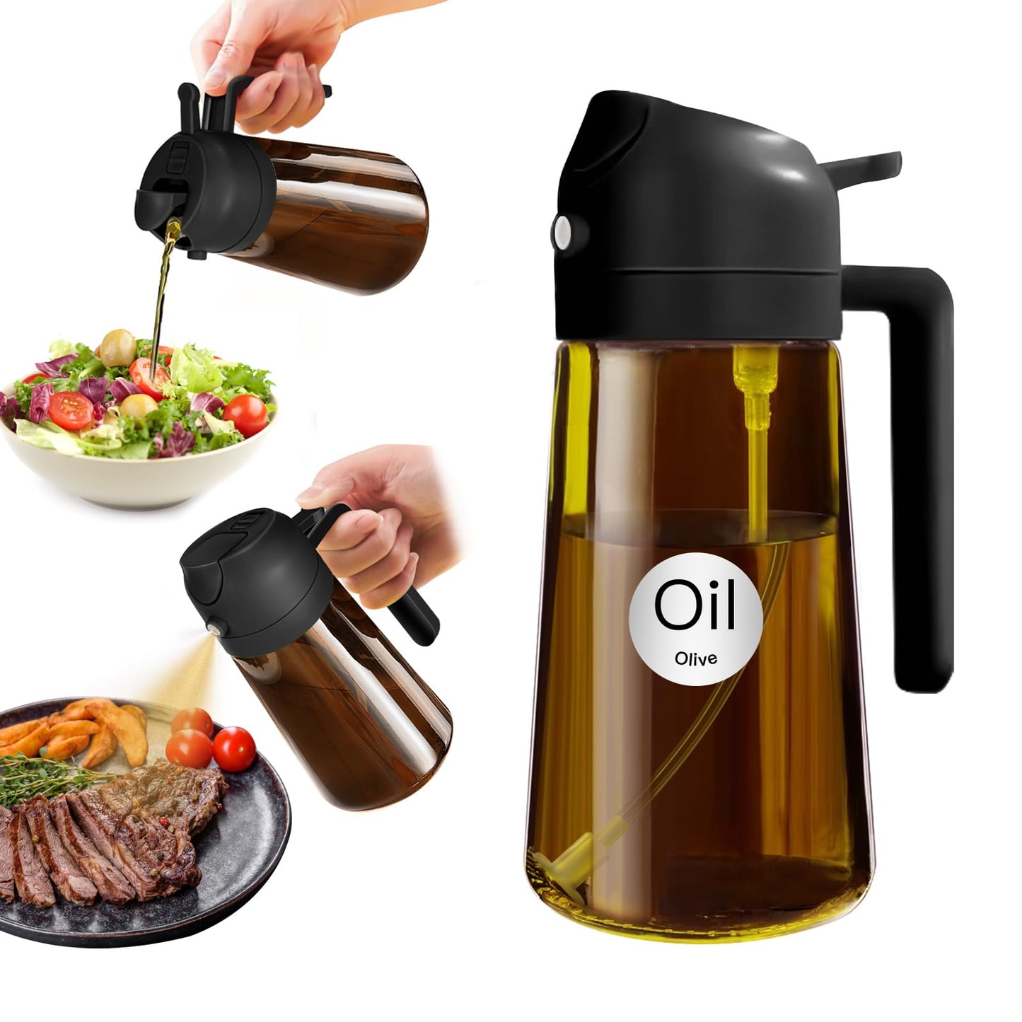Yarramate Oil Dispenser Bottle, Light Blocking Oil Sprayer