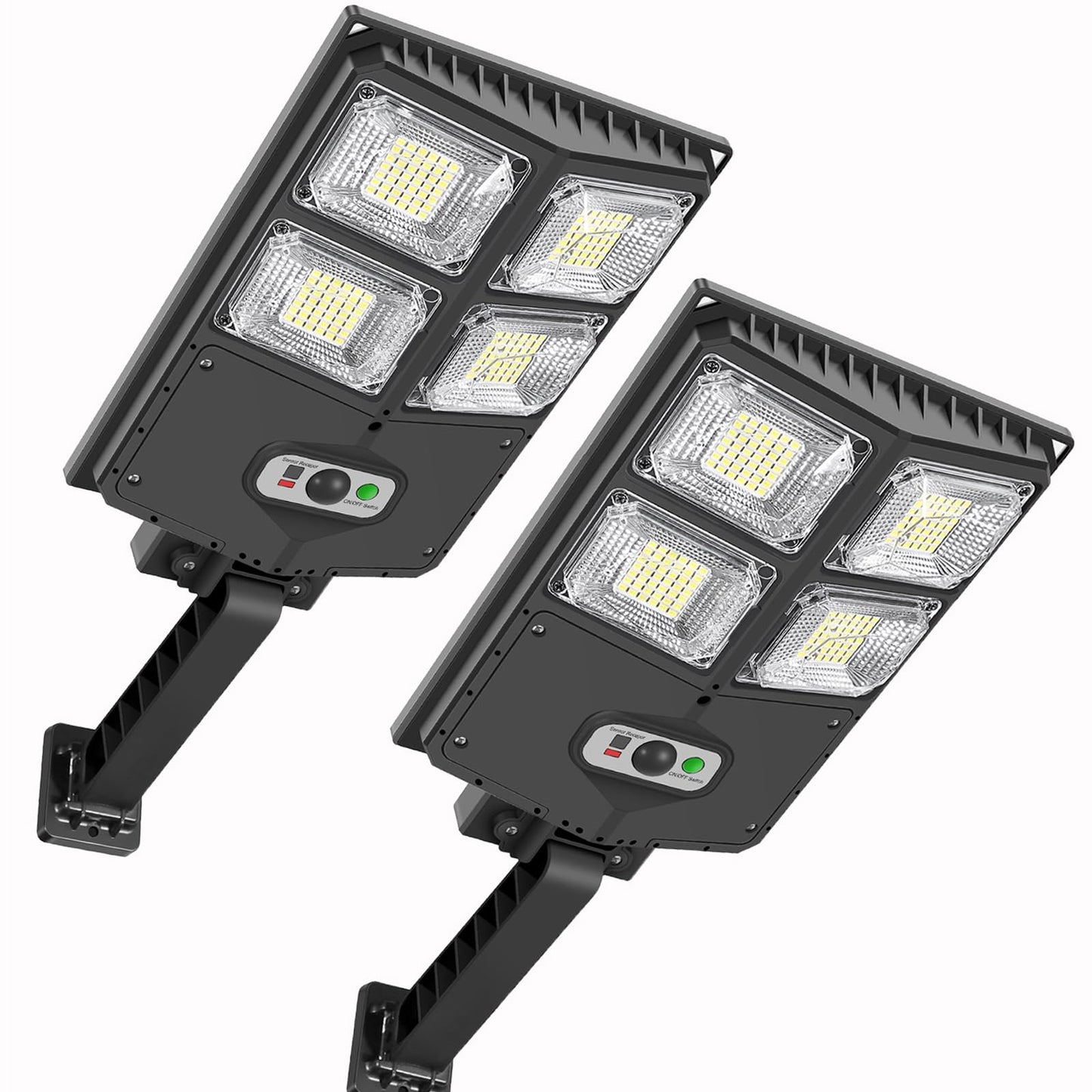 6500K Solar Flood Lights Outdoor Motion Sensor with Remote Control, 3 Modes Waterproof (2PCS)