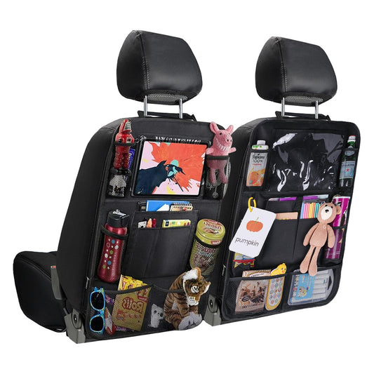9 Pockets Backseat Organizer with Touch Screen Holder, 2 pack