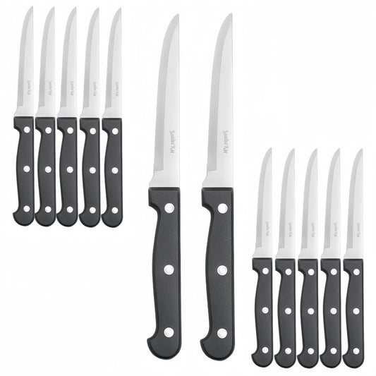 High Carbon Stainless Steel Steak Knife Set, 12 Pieces