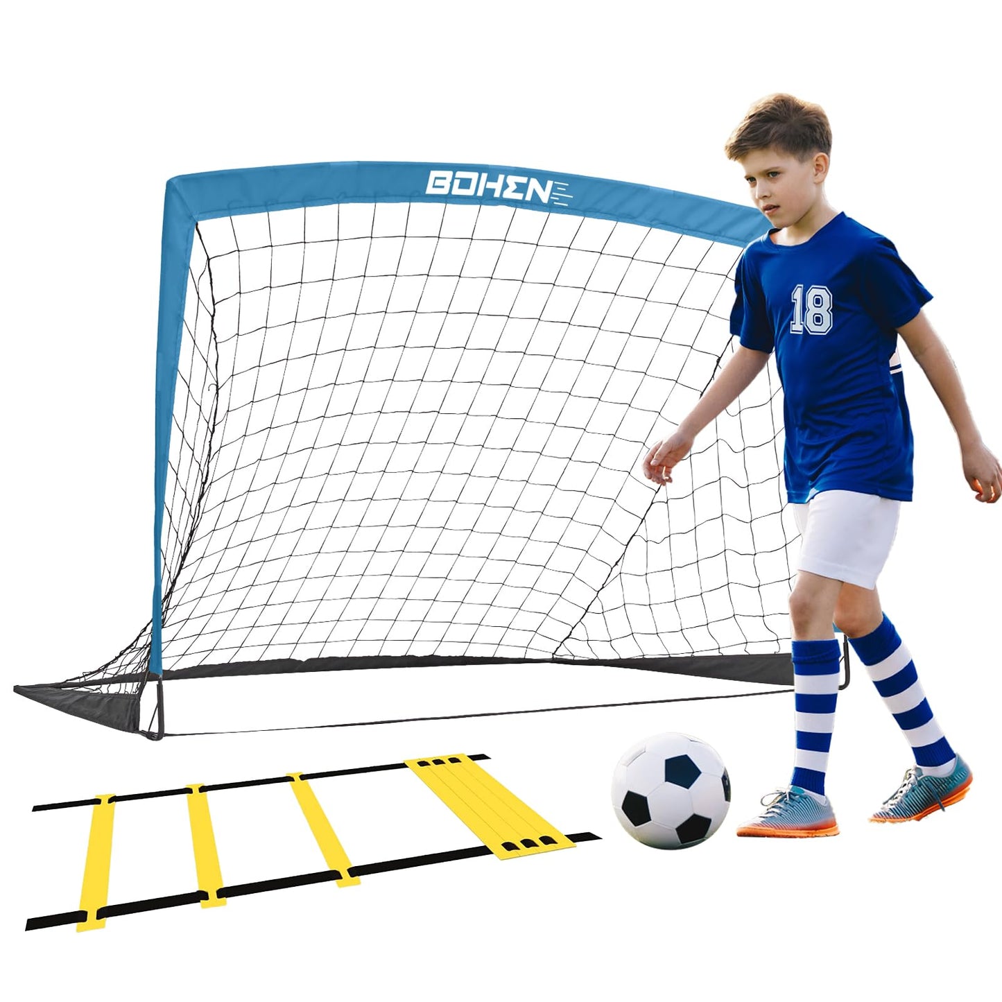 Small Soccer Goal with Training Ladder