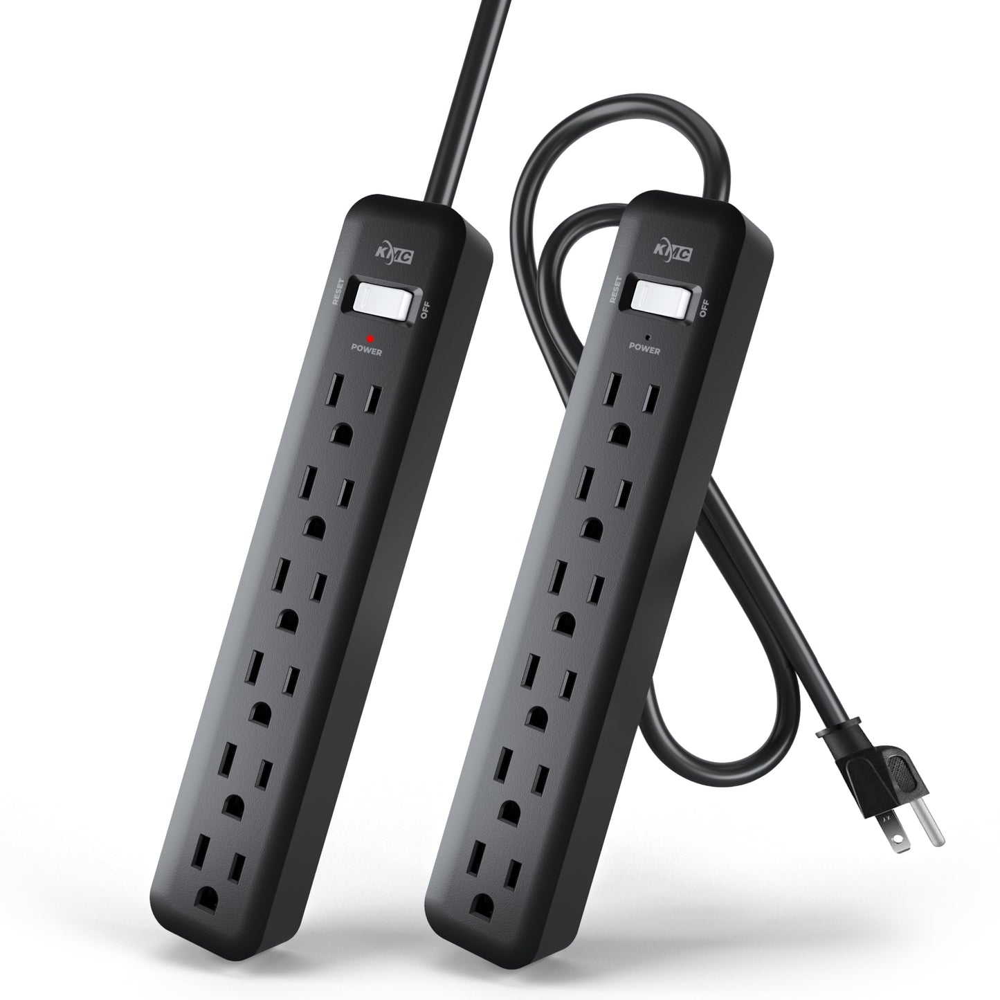 6-Outlet Power Strip - 2-Pack