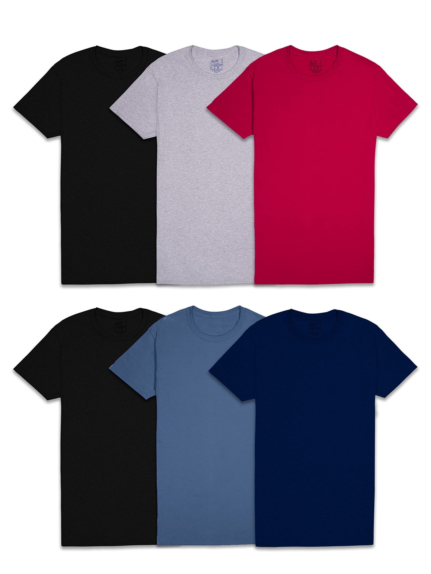 Fruit of the Loom Crew T-shirt, Classic Fit - 6 Pack