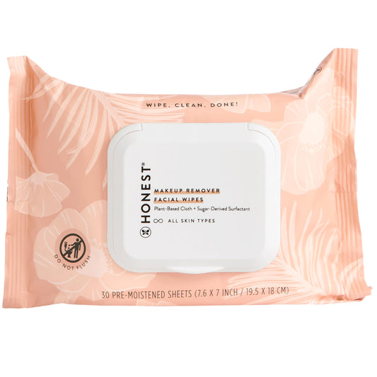 Honest Beauty Fragrance Free Cleansing Makeup Remover Facial Wipes | 30 Count