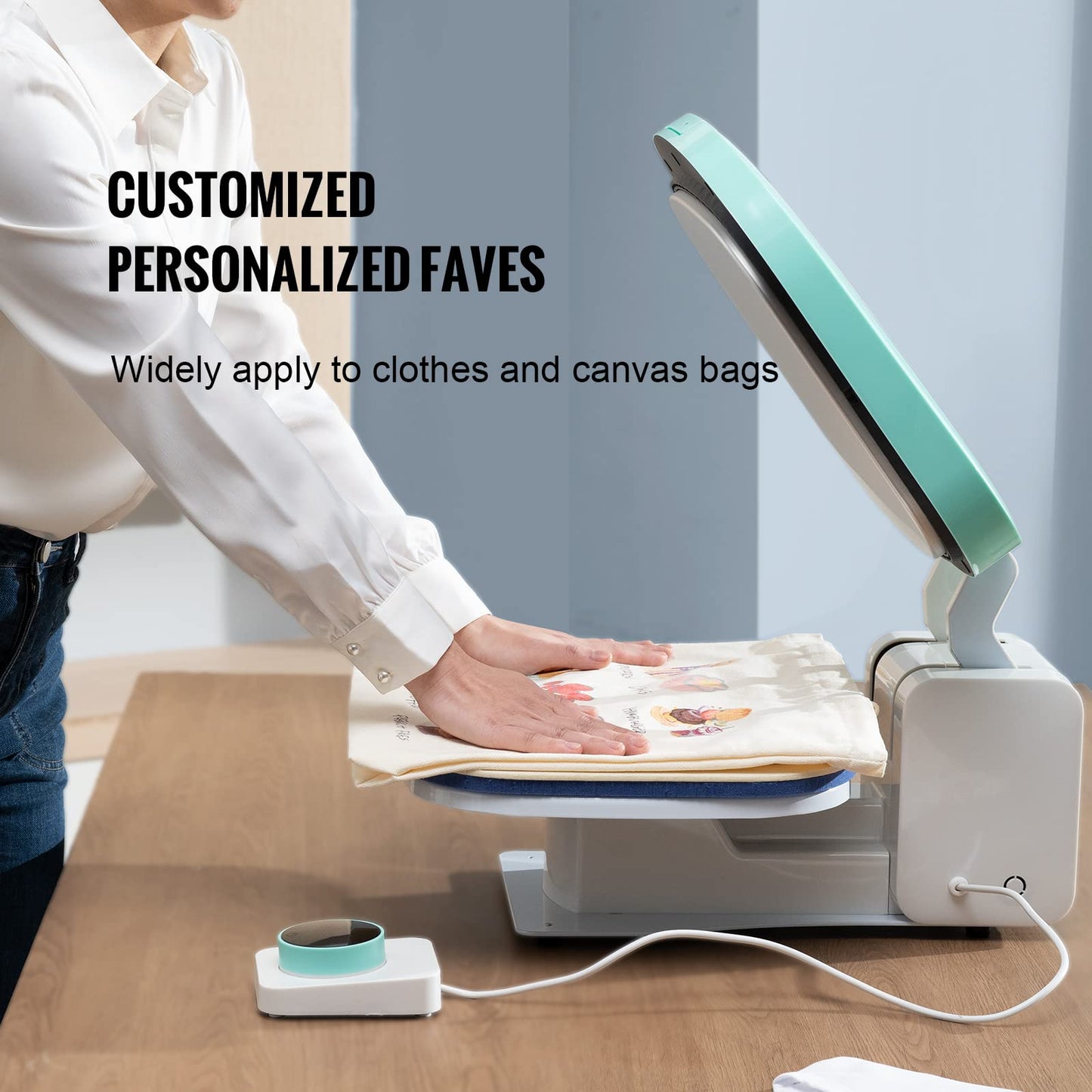 VEVOR Auto Heat Press Machine - Smart Heat Press Machine for T-Shirts - Heat Up Fast & Distribute Heat Evenly, Intelligent Tshirt Press Machine for HTV, Sublimation, Heat Transfer Projects, 15"x12"
