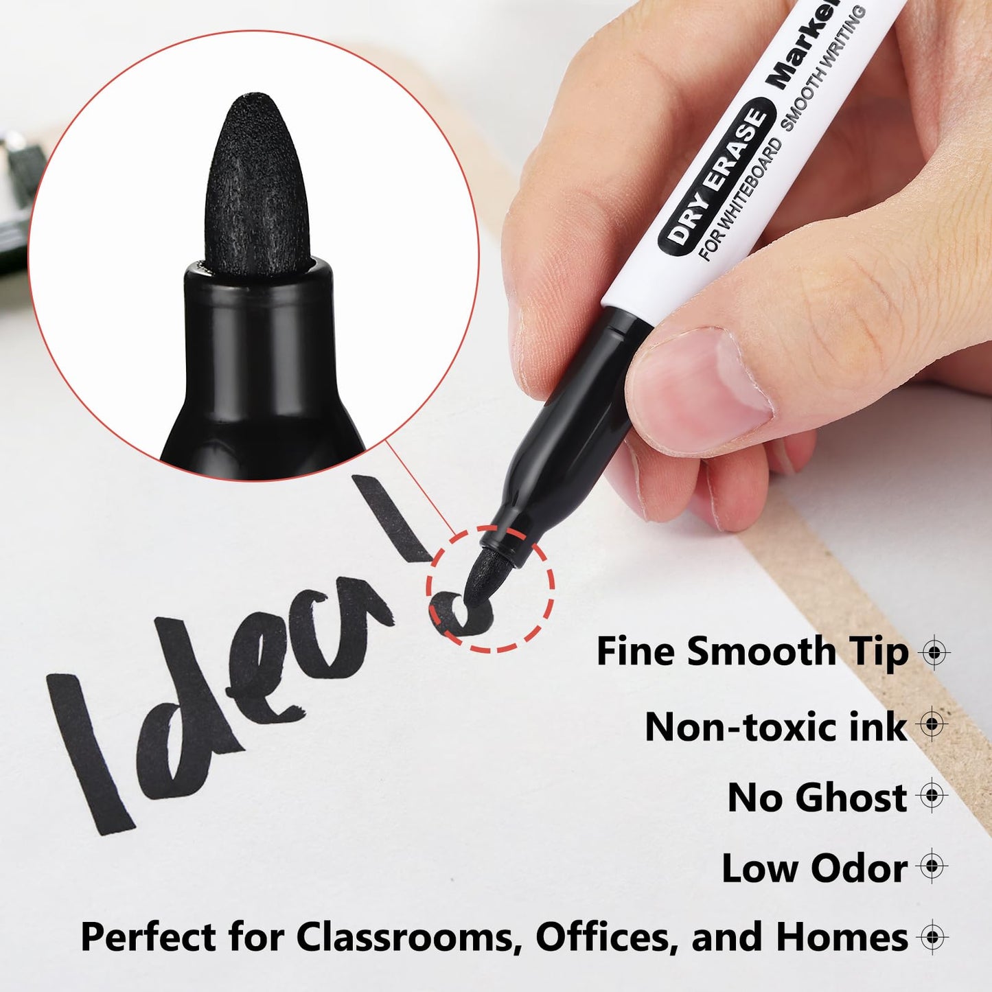 Fine Tip Dry Erase Markers - 24 Pack