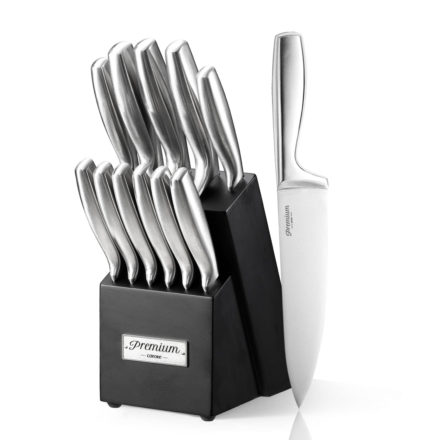 CAROTE 12 Pieces Knife Set, Stainless Steel