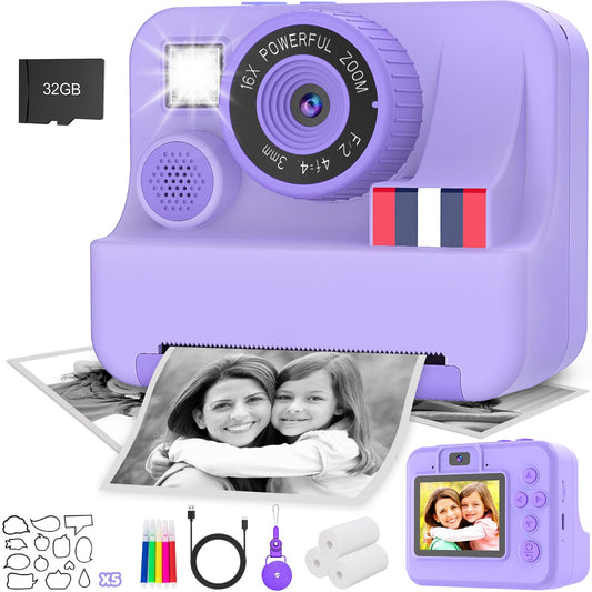 Yosfeng Instant Print Camera for Kids - with 32 GB SD Card