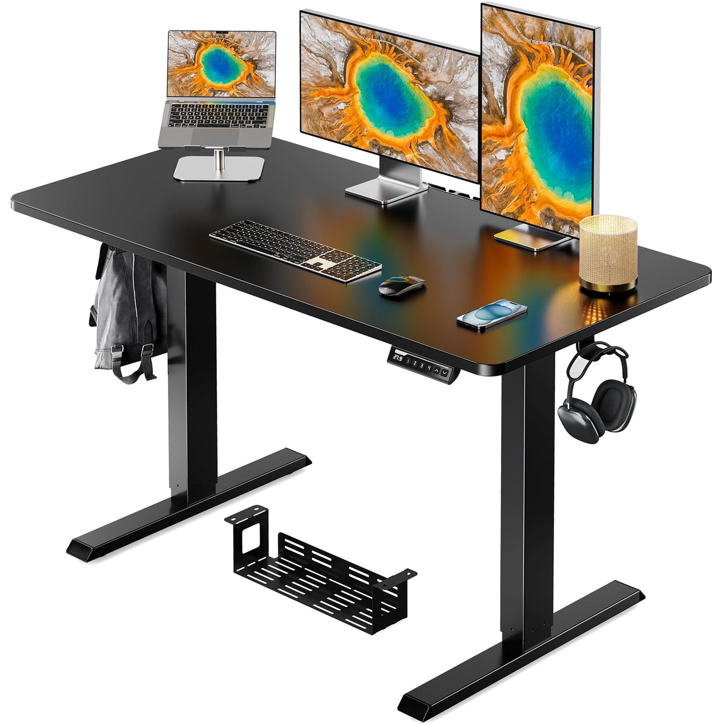 ErGear Standing Desk, Adjustable Stand Up Desk with Cable Management Tray, Electric Computer Desk, 48x24 inch
