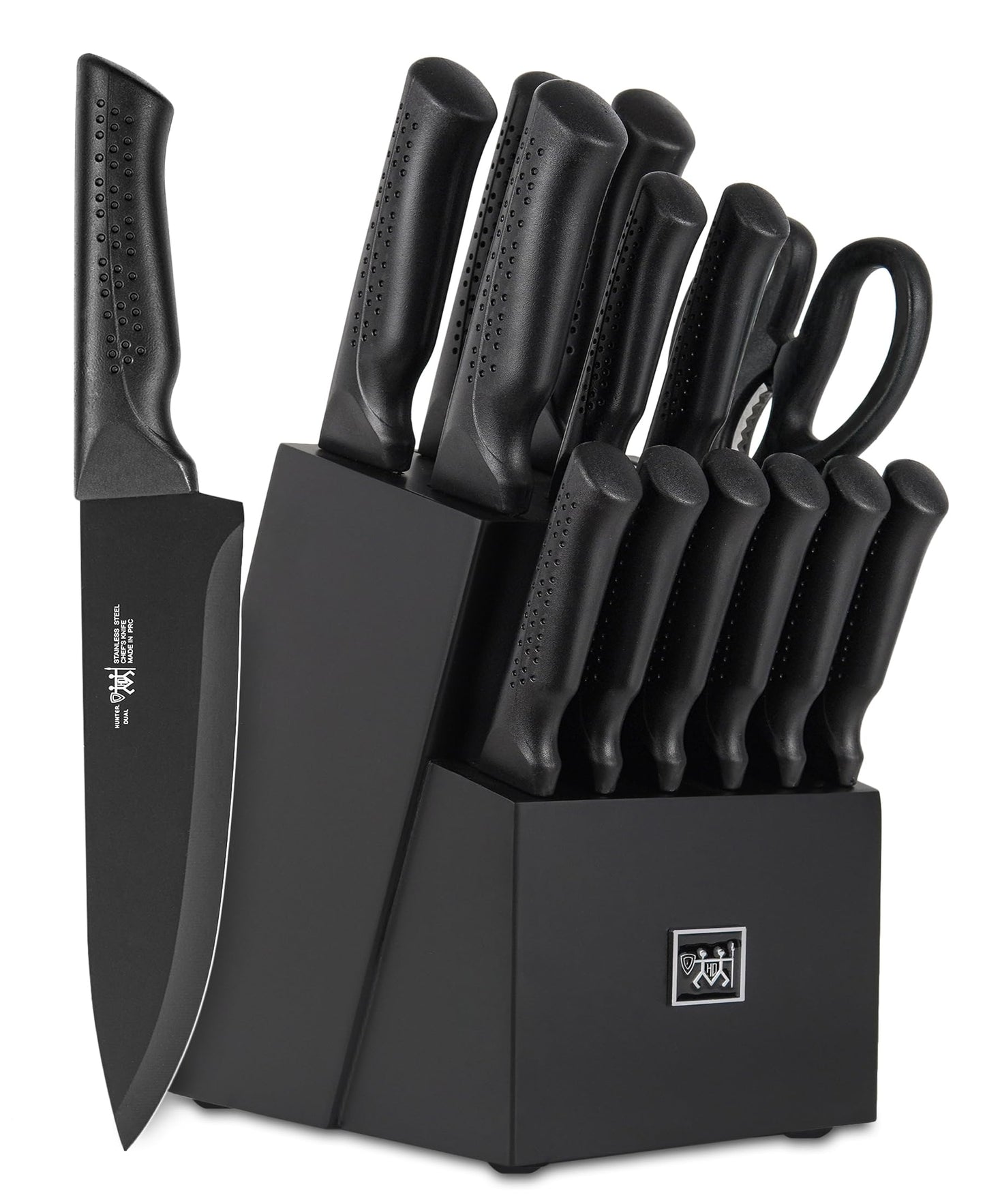 15 Pcs Black knife set