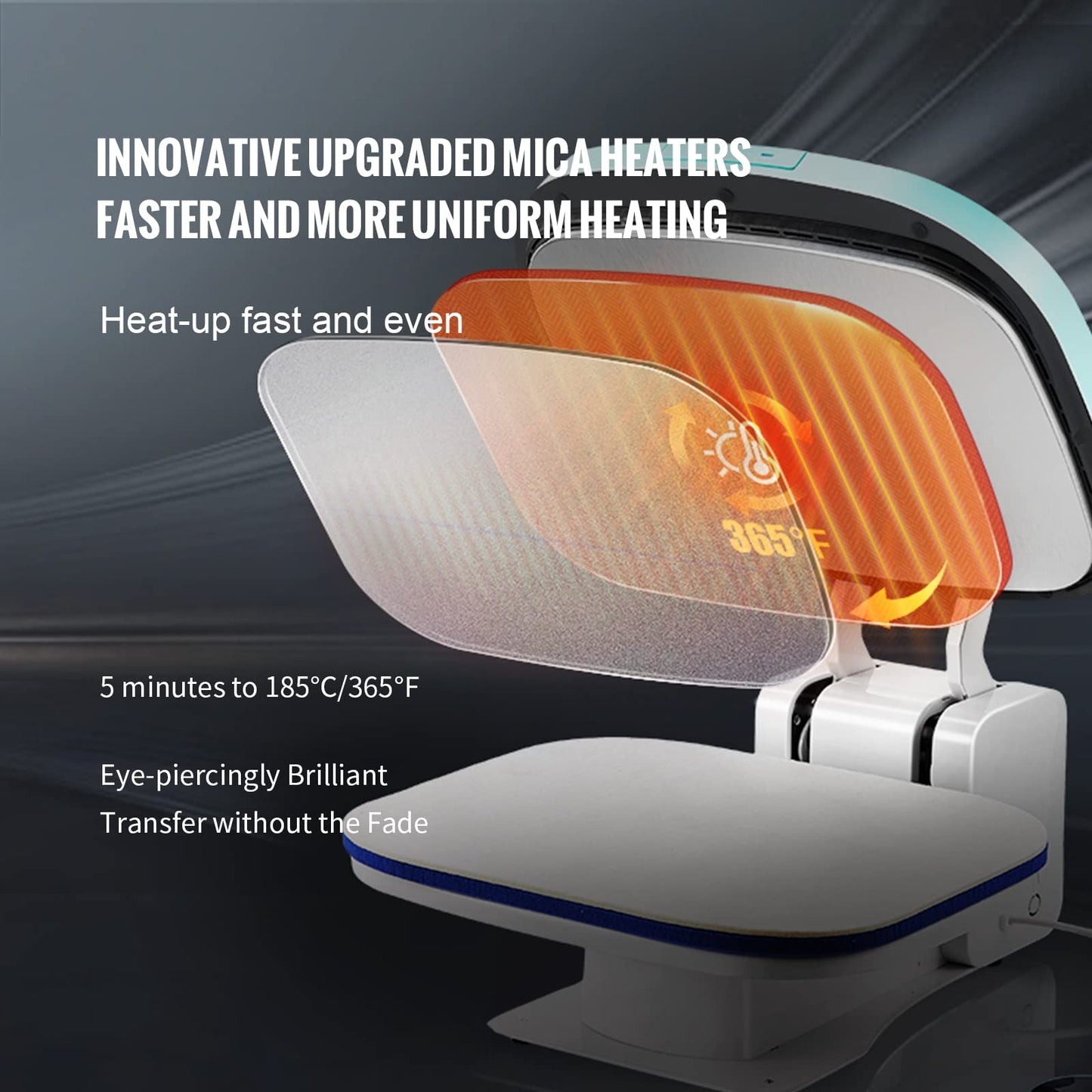 VEVOR Auto Heat Press Machine - Smart Heat Press Machine for T-Shirts - Heat Up Fast & Distribute Heat Evenly, Intelligent Tshirt Press Machine for HTV, Sublimation, Heat Transfer Projects, 15"x12"