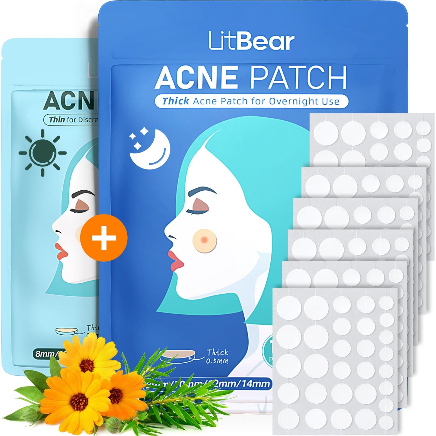 LitBear Acne Pimple Patches, 180 Dots