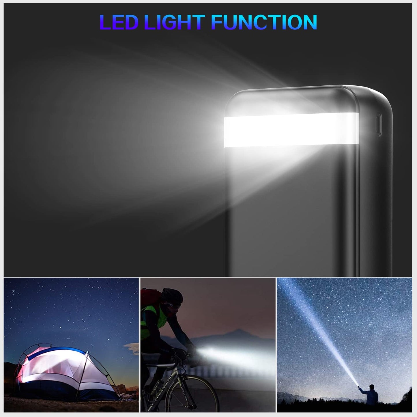 50000mAh Fast Charging Portable Charger With Flashlight