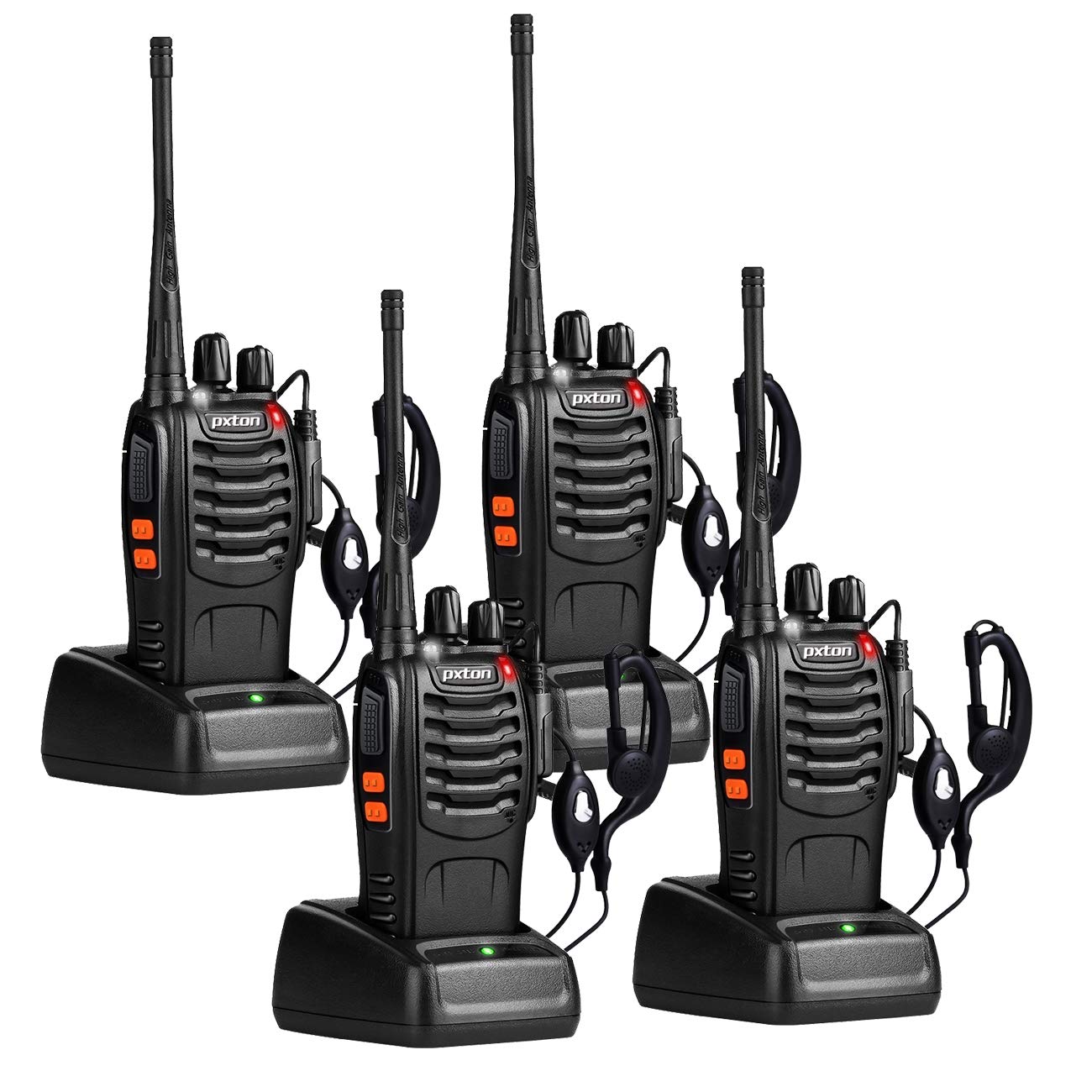 Pxton Walkie Talkies Long Range, 4 Pack