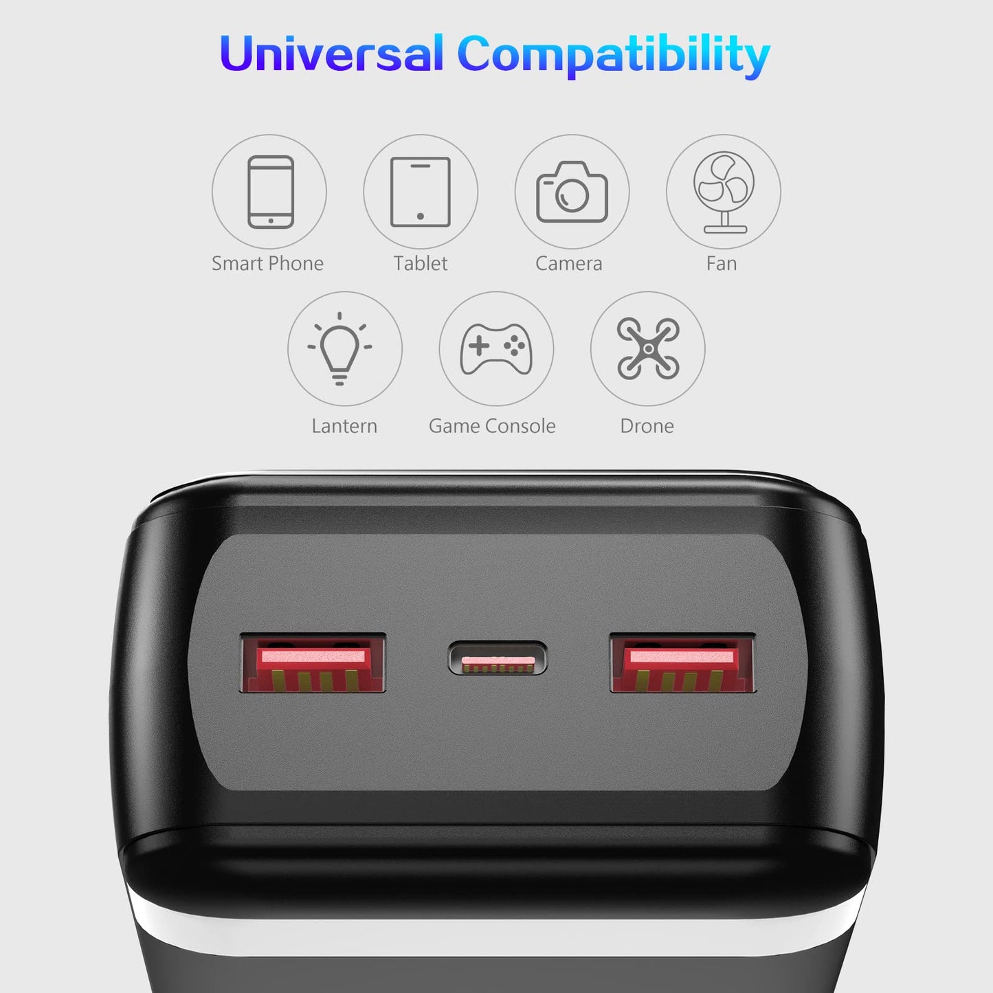 50000mAh Fast Charging Portable Charger With Flashlight