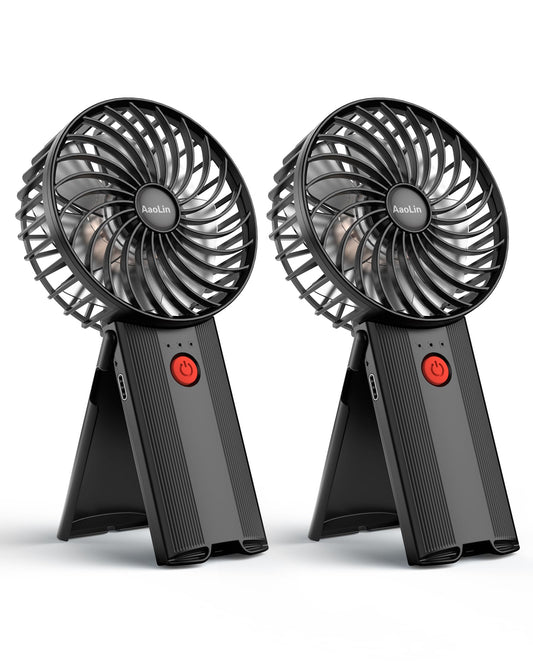 2pcs Mini Portable Folding Handheld Fans, Rechargeable