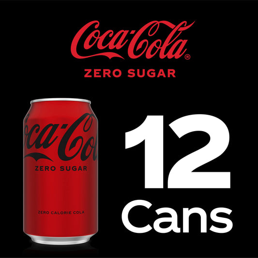Coke Zero Sugar Cola Soda, 12 Pack