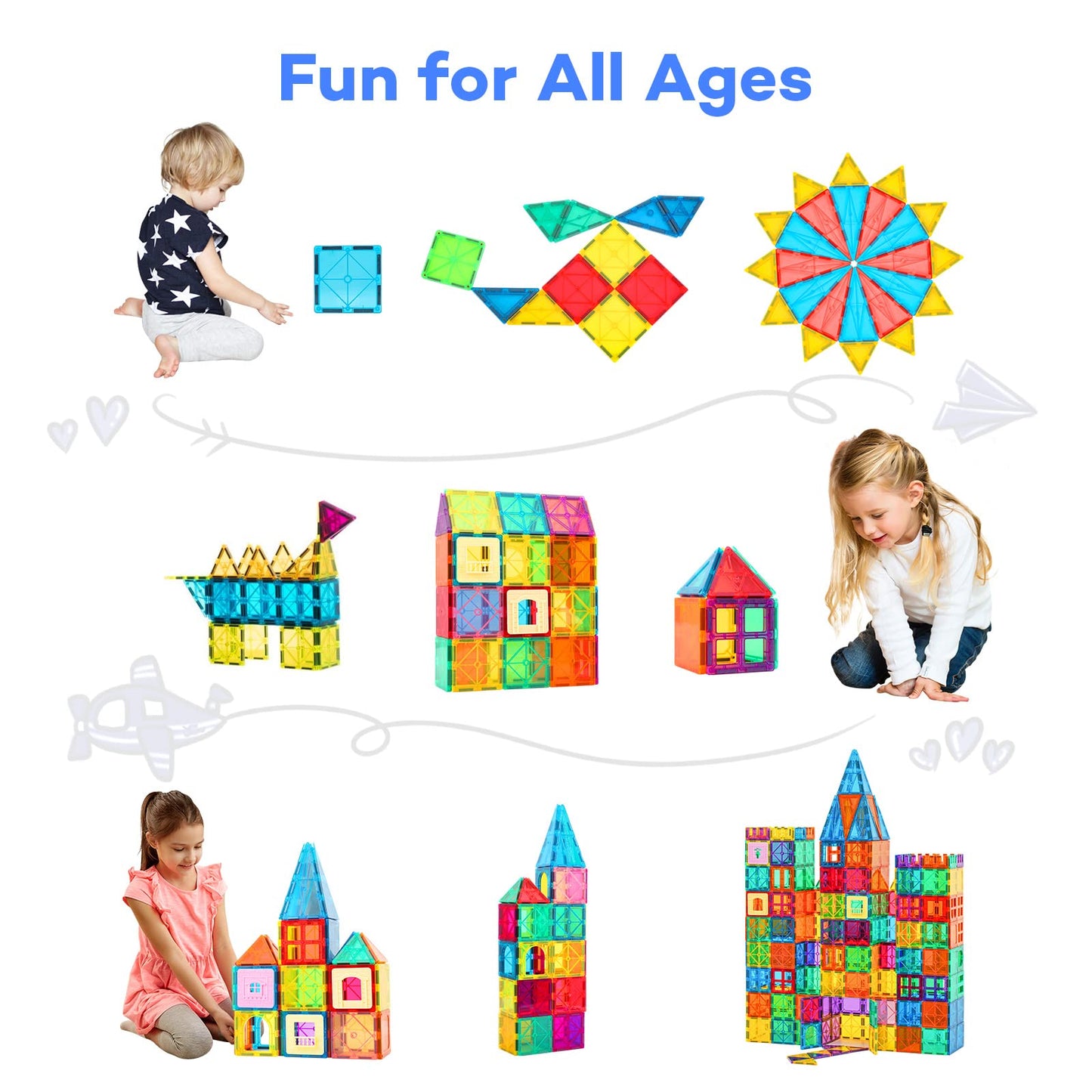 134PCS Large Magnet Building Set