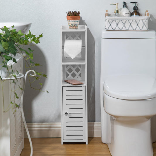 Toilet Paper Holder Stand Storage with Roller