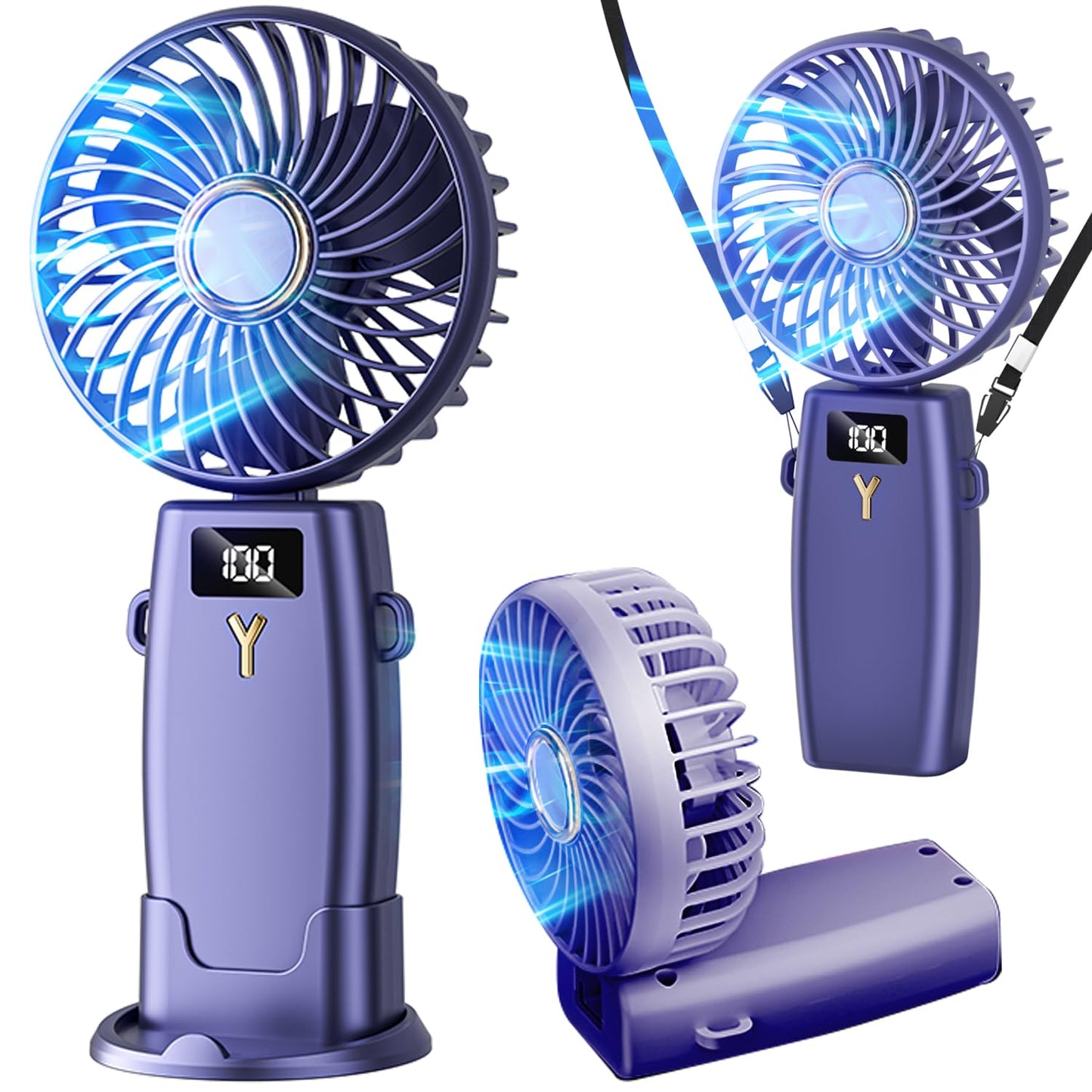 Rechargeable Mini Personal Pocket Fan with Base