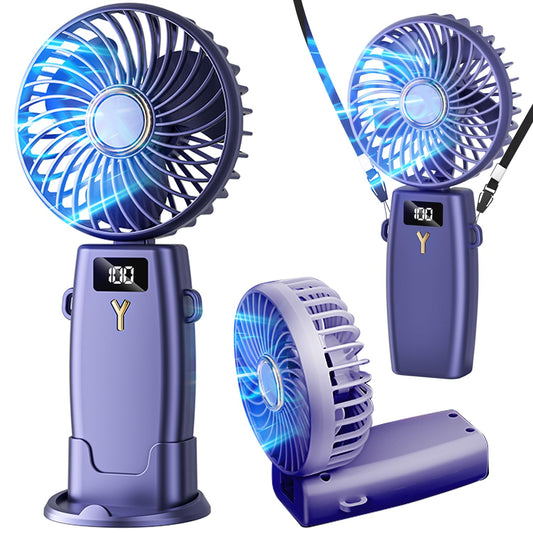 Rechargeable Mini Personal Pocket Fan with Base