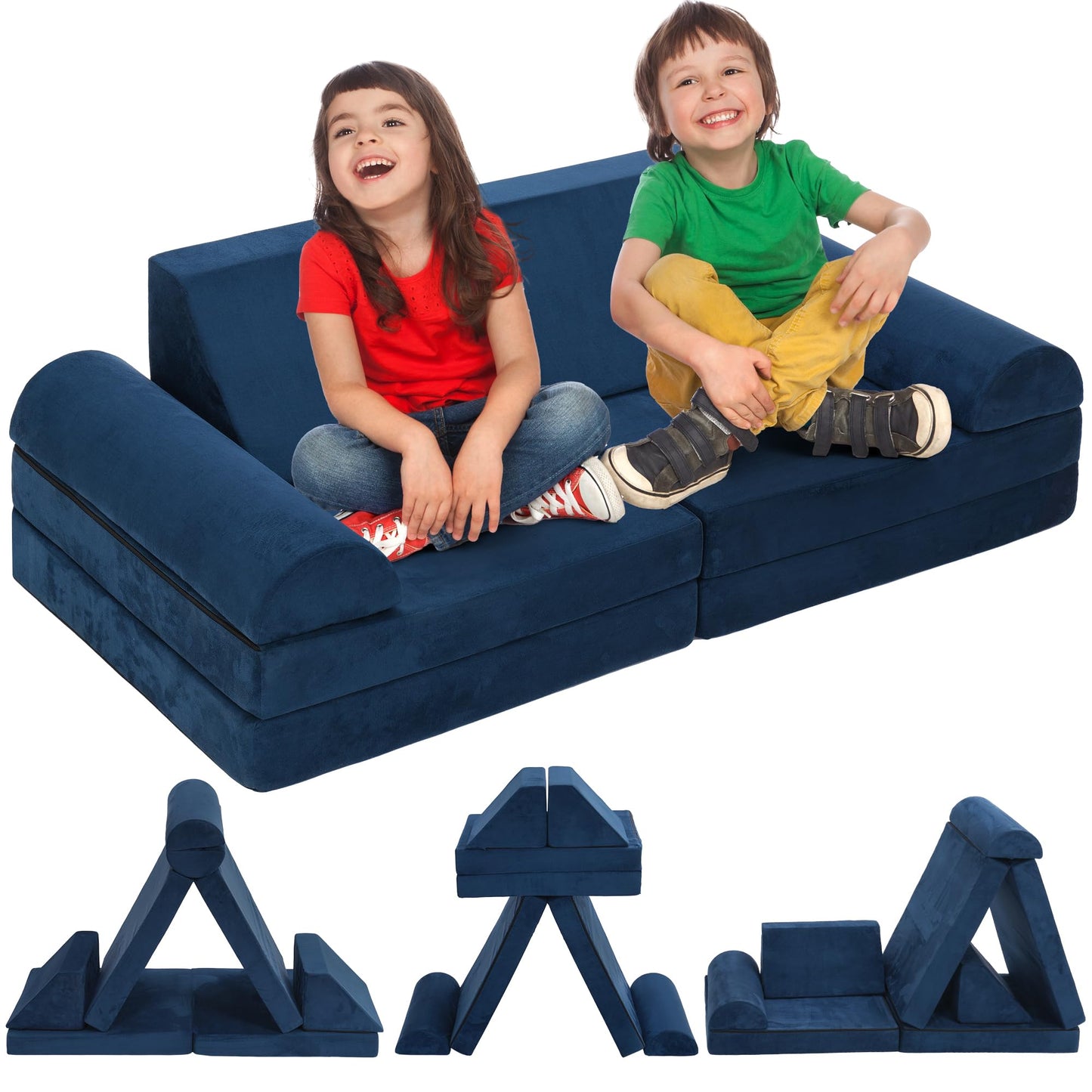Rengue 8PC Modular Kids Play Foam Couch