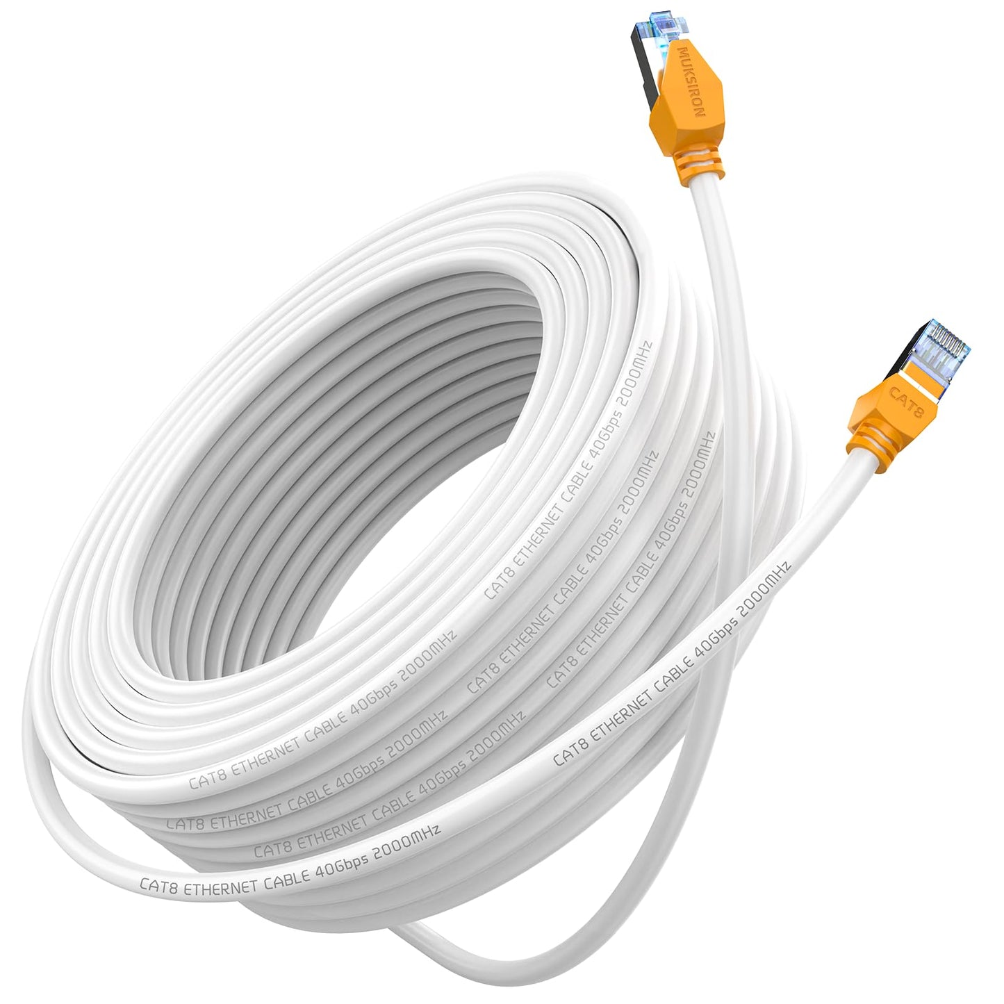 MUKSIRON Cat8 Ethernet Cable – 25ft