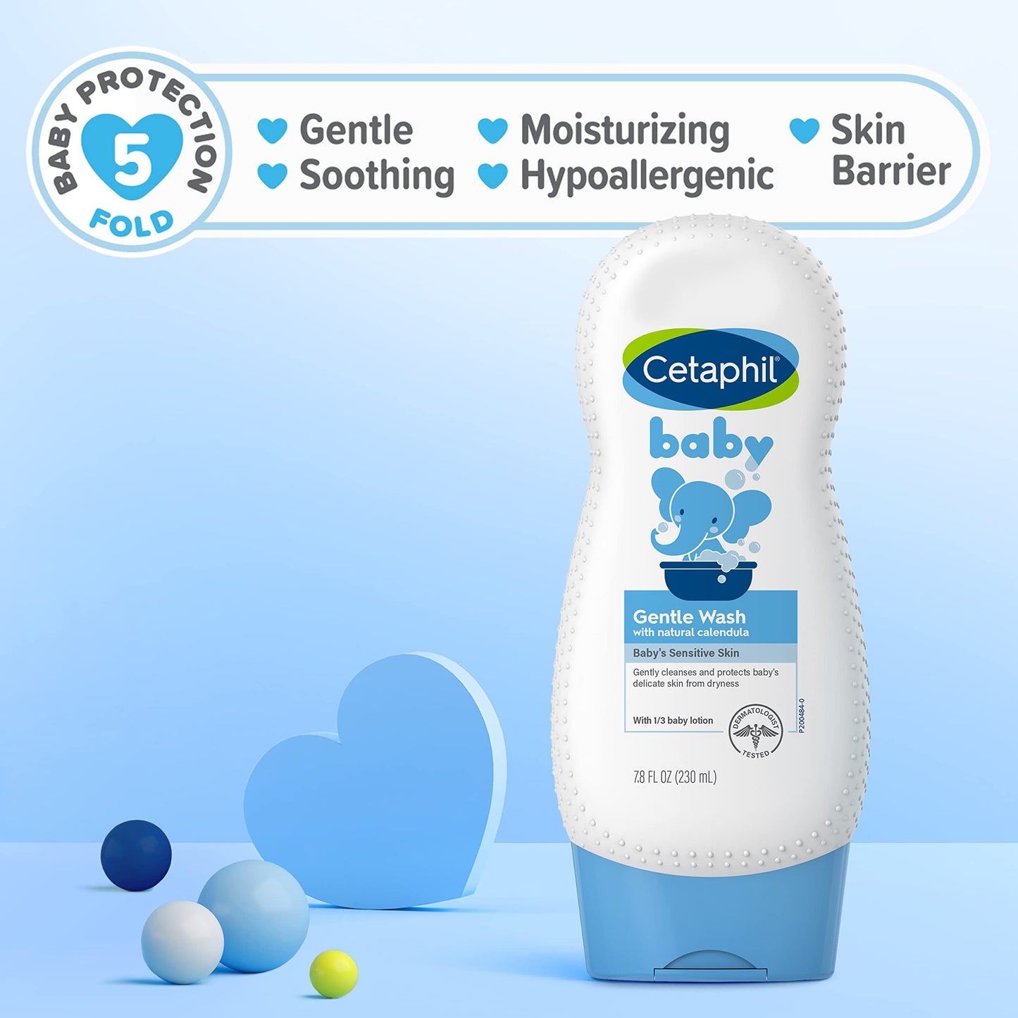Cetaphil Baby Body Wash with Half Baby Lotion, Gentle Wash, Soothes Dry, Sensitive Skin for Everyday Use