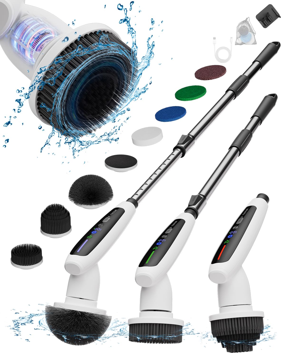 Electric Spin Scrubber, 2024 New Full-Body IPX7 Waterproof